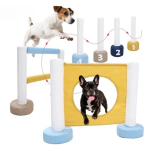 Indoor Agility Training Set for Puppies 3 in 1 Playpen Obstacle Course & Trainer Multi Functional & Space Saving