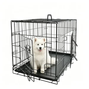 Indoor Dog Kennel Pet Cage Small Large Stainless Steel Foldable Powder Coated Easy Assembly Eco Friendly Nature All Seasons