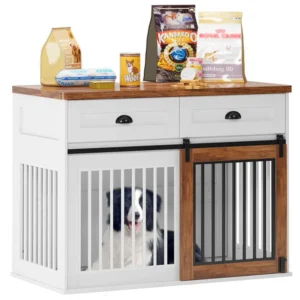 Indoor Home Living Room Bedroom Pet Dog Crate Houses Furniture Multifunctional Wooden Metal Dog Kennels Cages Jaula Para Perros