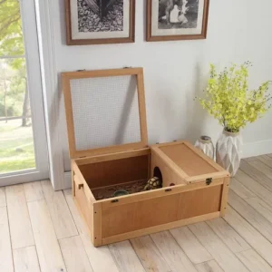 Indoor Outdoor Wooden Small Animal Hutch Enclosure Tortoise House Habitat