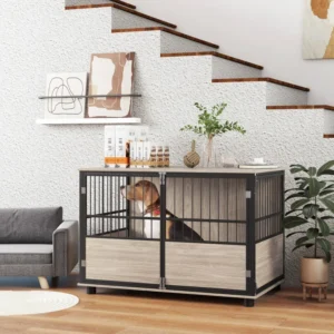 Indoor Solid Wood Pet House Suitable for Large Pets to Live In with a Large Space Top Can Hold Items