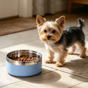 Indoor Use Eco Friendly Portable Stainless Steel Pet Bowls Solid Color Round Shape Non Slip 14cm Feeders for Dogs and Cats