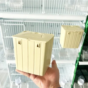 Indoor and Outdoor Plastic Bird Nesting Cage Hanging Bird Breeding Box with Button Closure Bird House Nesting Supplies