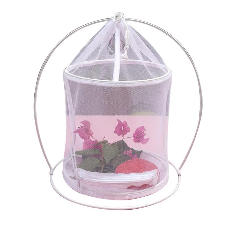 Insect Invertebrate Small Animal Supplies Eco Friendly Nylon Zipper Closure Habitat Cage Caterpillar Enclosure