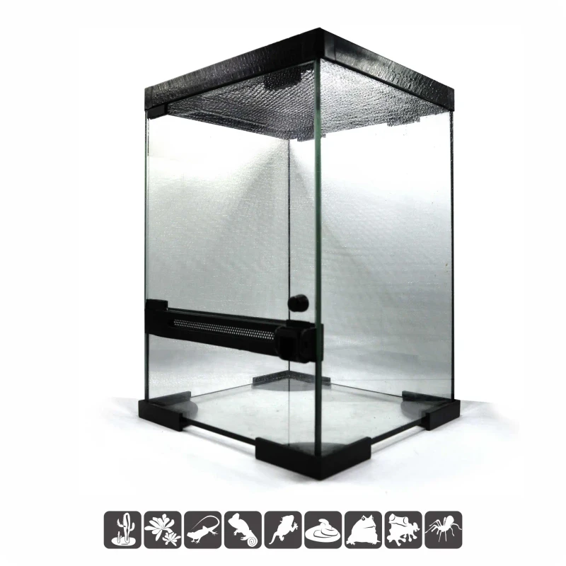 Integrated Glass Insect Reptile Habitat Easy to Clean Reptile Feeding and Breeding Box with Multiple Sizes