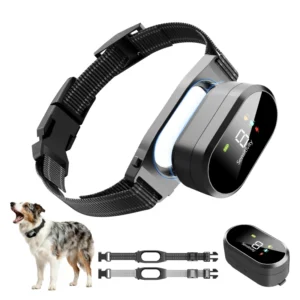 Intelligent Anti Barking Smart Rechargeable Waterproof Dog Shock Bark Control Collar with Remote Tag for Dogs