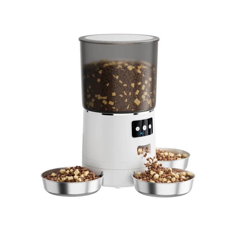 Intelligent Cycle Feeding Pet Feeder & Bowls for Cats Dogs with Timing Detachable Design Multi Voltage Quantitative Meal