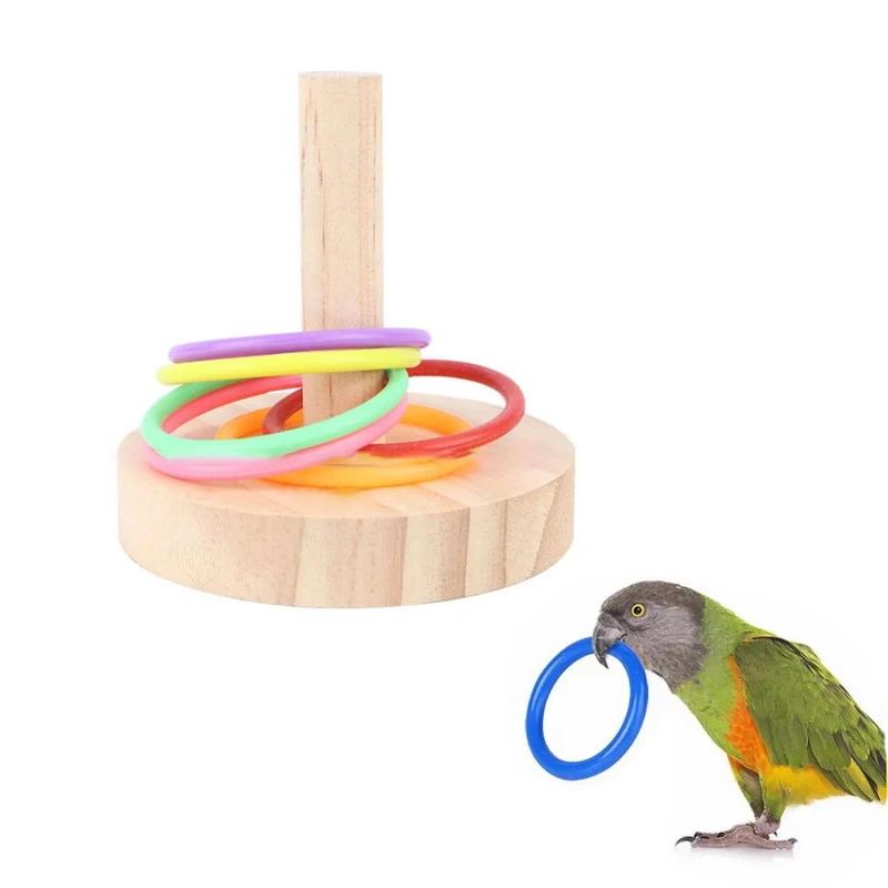 Intelligent Development Wooden Bird Toys Color Recognition Ability Training Stress Relief Training Toys Parrot Supplies