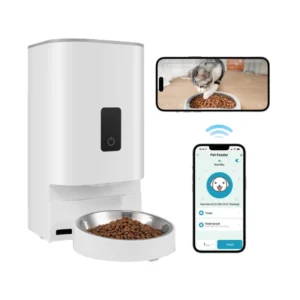 Intelligent Pet Feeder with One Bowl 4L Camera Video Recording Wifi Remote Control Cat Dog Small Animals Pet Feeder