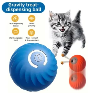 Intelligent Sport Lifelike Nylon Automatic Interactive Pet Toy Ball USB Charging Puzzle Feeder for Dogs Cats Mental Stimulation