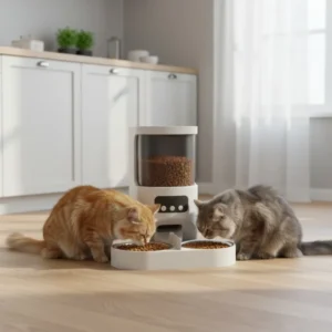 Intelligent Stainless Steel Bowl 4L Multi Pets Feeder Quantitative Dog Feeder Common for Cats and Dogs Raising