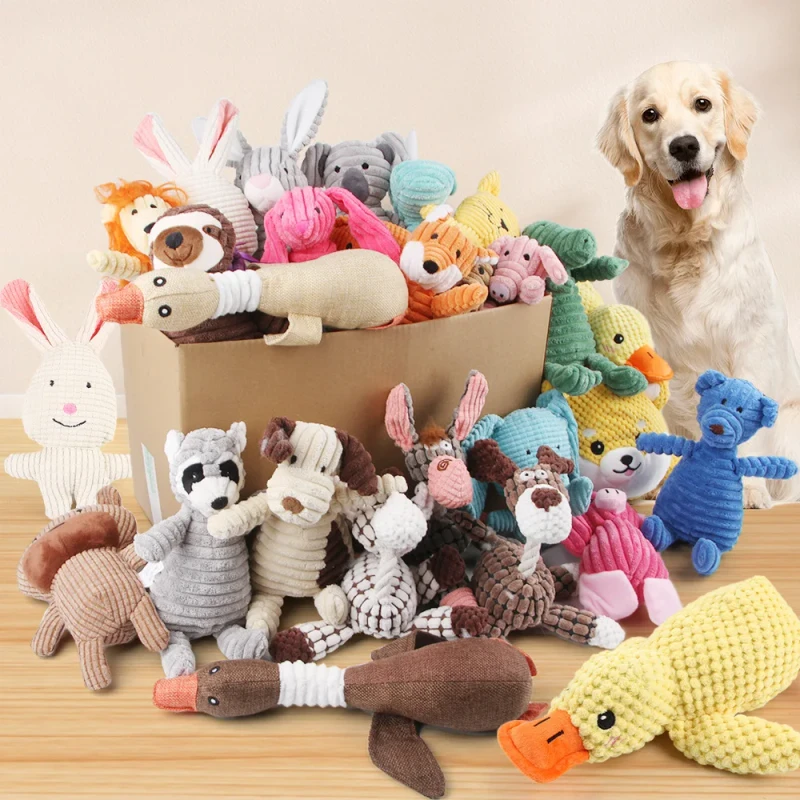 Interactive Dog Squeaking Toys Durable Chew Toys Cute Pet Companion Toys for Relaxation and Training