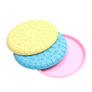 Interactive Dog Toy Soft Pet Flying Disc Chew Resistant Puppy Training Toy Cat Toy Made of Durable Rubber Cat Supplies