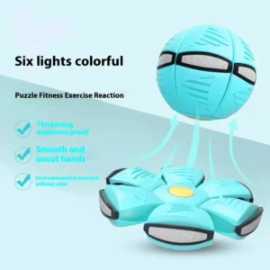 Interactive Eco Friendly Dog Accessories Outdoor Sports Chew Pet Dog Toys Flying UFO Magic Balls Decompressing Saucer Plastic