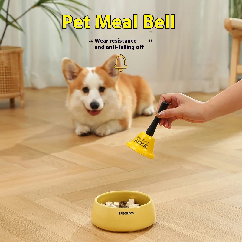 Interactive Metal Hand Bell Pet Training Toy for Dog Taming and Call Training Supply