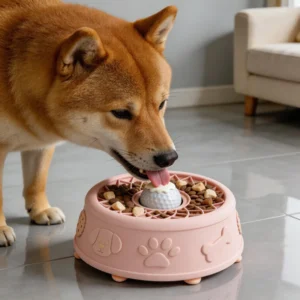 Interactive Pet Licking Pad Bowl Combo Food Grade Silicone Slow Eating Plate Suction Cup Base Manual for Puppy