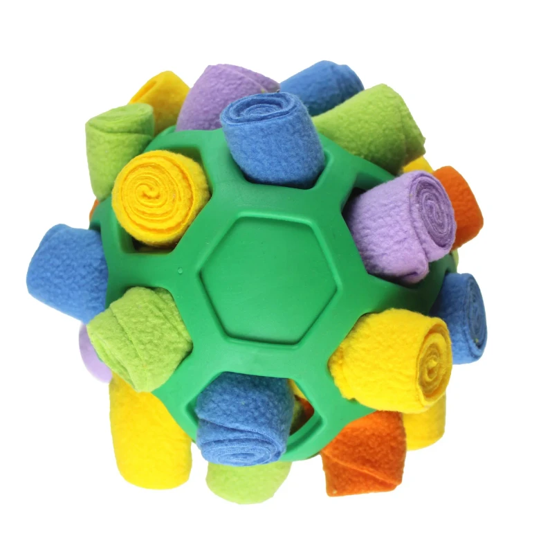 Interactive Sniff Puzzle Toy for Dogs Bite Resistant Squeak Food Feeder Ball New Pet Toy