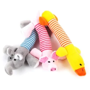 Interactive Squeaky Sound Plush Animal Durable Fluffy Pet Chew Training Dog Toys Puppy Pet Toy