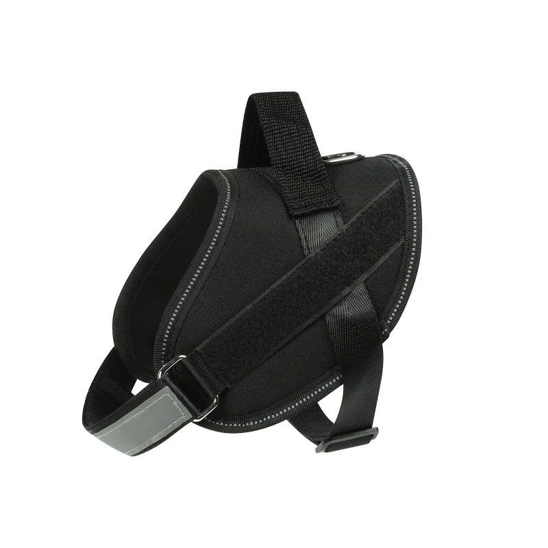 Interchangeable Patch Pet Service Dog Harness with Full Reflective Trim Adjustable Official Work Vest for Trained Dogs