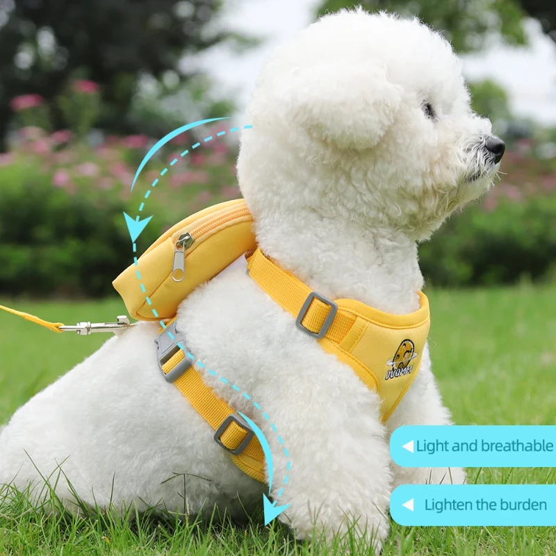 Inventory Vest Type Dog Harness and Leash Set for Small Dogs Pet Walking Leash