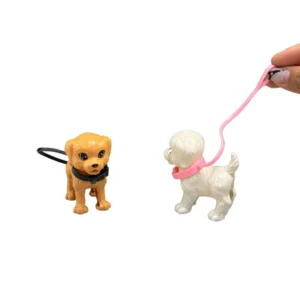 Jinbing Cross border Mini Cute Puppy Pet Doll Walking Dog Leash House Play Toy Accessories