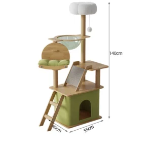 Joypet Hot Selling Large Size Wooden Pet Scratcher House Tower Condo Cat Tree