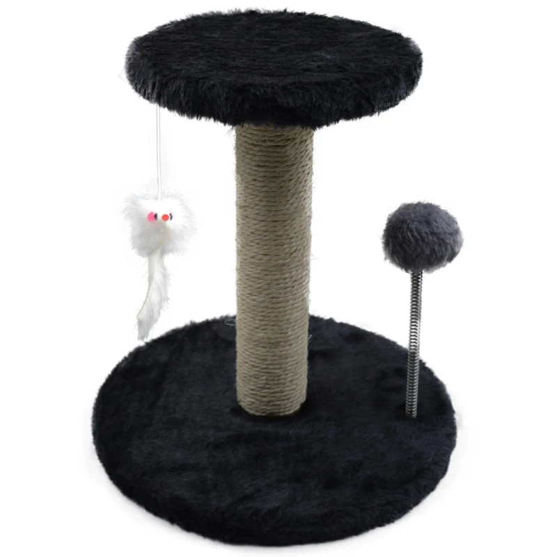 Jumping Cat Tree Tower with Sisal Scratching Post & Cat Scratcher Plush Perch Interactive Toys Large Medium Sizes for Cats