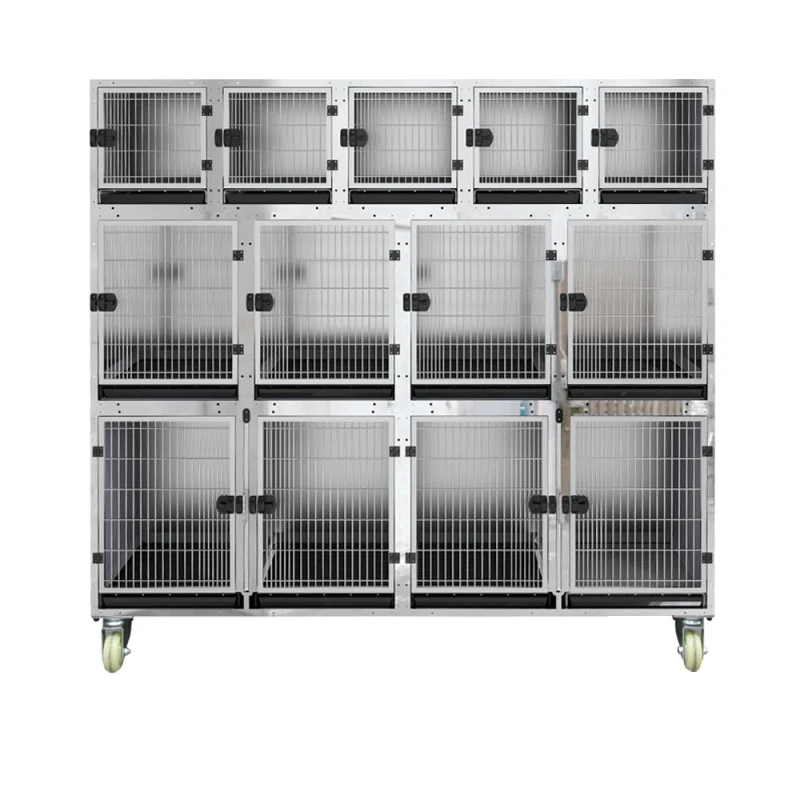 KA 505BK 304 Professional Modern Solid Stainless Steel Modular Dog Kennel and Cage with Easy Assembly