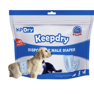 KPDry Good Quality 100% Cotton Waterproof Pet Dog Diaper & Pad for Male and Female Dogs with Strong Odor Control
