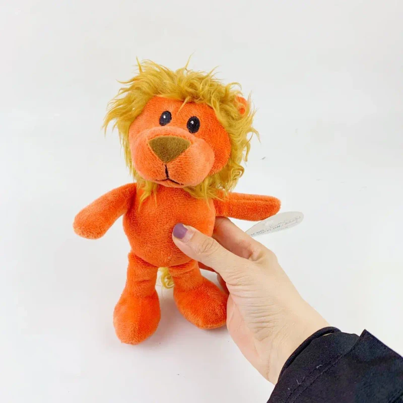 Kawaii Lion Mini Plush Toy Soft PP Cotton Stuffed Animal Small Sitting Lion Doll Kids Gift