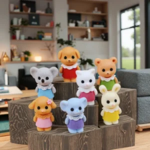 Kawaii Miniature Forest Accessories Garden Decor Resin Bear Dog Rabbit Koala Animal Figure 3d Bath Bomb Small Toy Shop Figurine