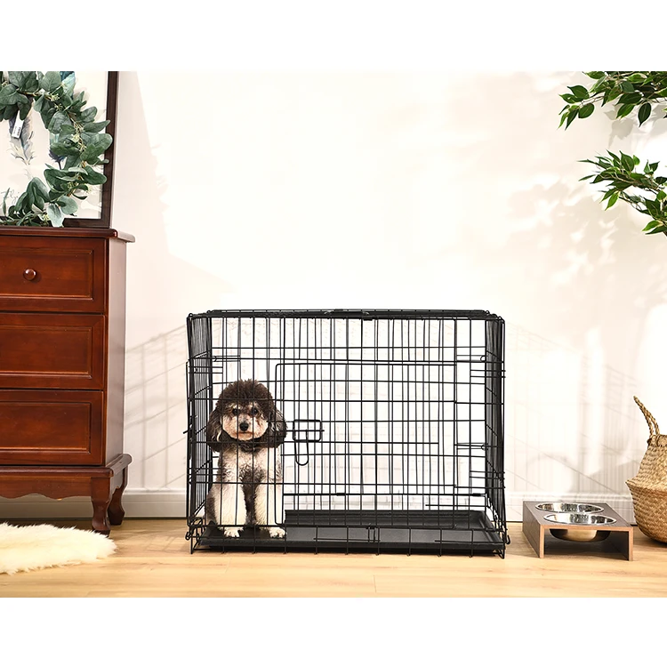 Kennel Dog Pet Cage Small Large Size Safe Stainless Steel Foldable Metal Pet Cages Dog Crate All Seasons