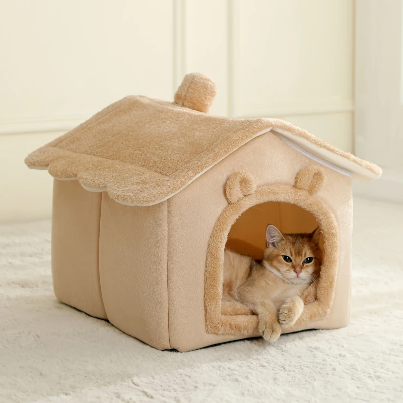Kennel House Type Winter Warm Eco friendly Small Dog Teddy Removable Washable Dog House Pet Bed Supplies 100% Cotton Fill