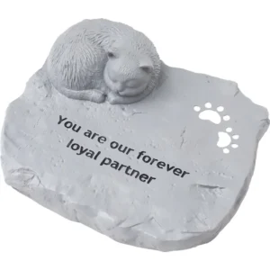 Kitten Puppy Funeral Gravestone Decoration Resin Pet Memorial Box Pet Monument Funeral Supplies