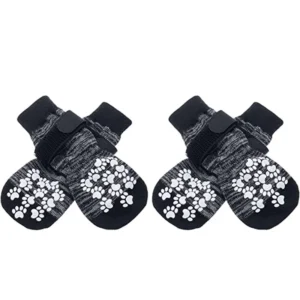 Knitted Non-slip Outdoor Wear-Resistant Dog Paw Socks for Hot Pavement Pet Anti-skid Booties with Breathable Design Lightweight