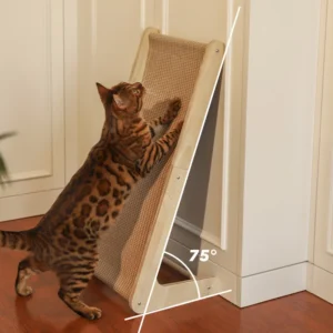 L Shaped Sisal Cat Scratcher Wooden Based Durable Pet Toy Wall Furniture Protector Cat Toy Cat Trees Scratcher for Indoor