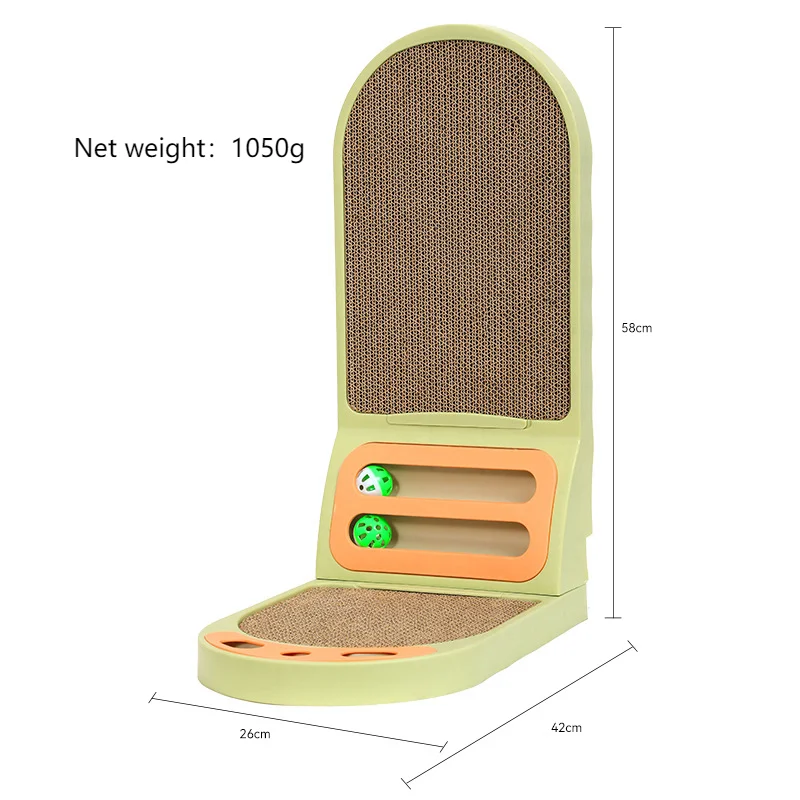 L-Shaped Vertical Cat Scratcher Board Enlarged Wear-Resistant Corrugated Design Durable Non-Dandruff Cat Toy Cat Trees Scratcher