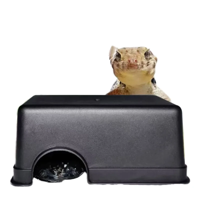 L Size 17.5*12.2*6.5cm Reptile Hide Box Small Animal Hideaway for Snakes Leopard Gecko Texture Helps Reptile Amphibian Supplies