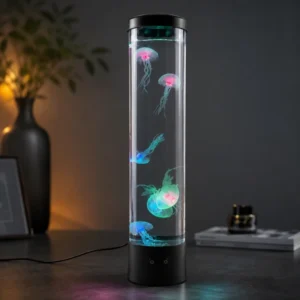 LED Jellyfish Lamp 8 Inch Color Changing Plug In ABS Bedroom Night Light Desk Decor Kids Gift Aquarium Mood Dimmable