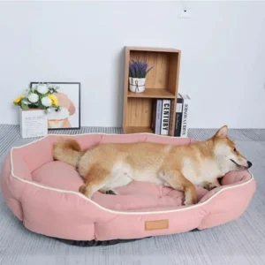 Large 2XL XL Dog & Cat Sofa Bed Summer Use Warm Washable Breathable Oval Shape Polyester Fiber Filled Pet Bed