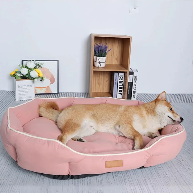 Large 2XL XL Dog & Cat Sofa Bed Summer Use Warm Washable Breathable Oval Shape Polyester Fiber Filled Pet Bed