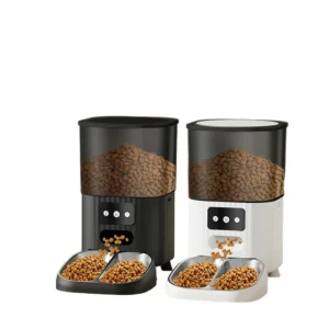 Large Capacity 4.5L Square Intelligent Automatic Pet Feeder Durable Plastic Dog Bowls APP Voice Rechargeable