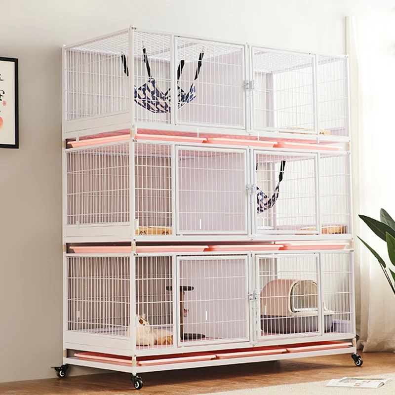 Large Capacity Cat Cage Three layer Cat Breeding Cage Cat House Pet Cage
