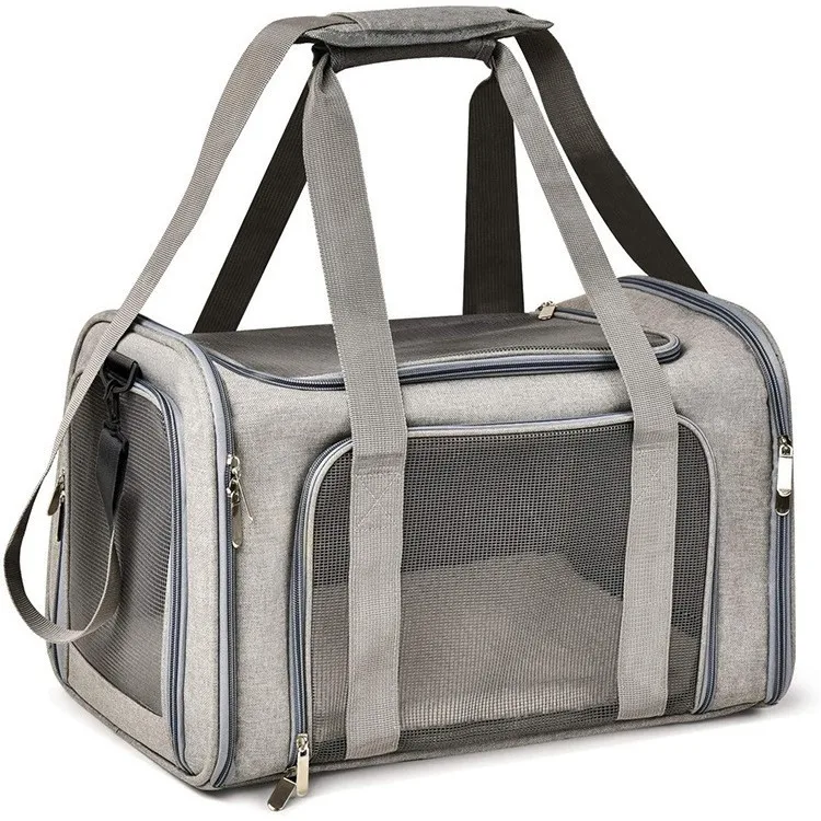 Large Capacity Pet Carrier Bag High Quality Durable Expandable Airline Approved Cat Bag Pet Cages Carrier for Travel