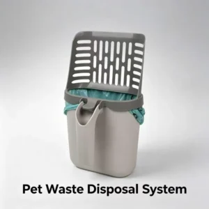 Large Capacity Portable Cat Litter Shovel and Poop Bag with Integrated Detachable Design PP Material for Pet Waste Disposal