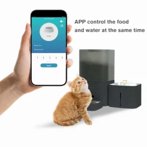 Large Capacity Smart Automatic Pet Feeders with App Control 6L Food Bowl 2.5L for Small Animals