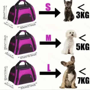 Large Capacity Waterproof Dog Poop Bag Pet Sling Carrier Sling Carrier for Dogs Cats for Outdoor