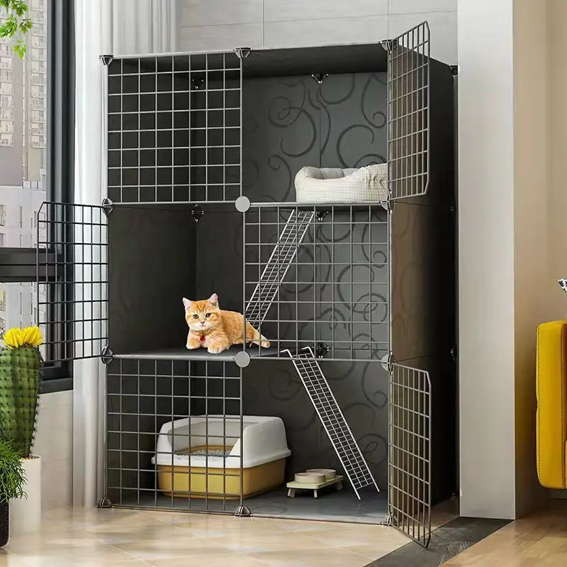 Large Cat Stainless Steel Cages Metal Kennel Folding Pet Cage Metal Chinchilla Cage