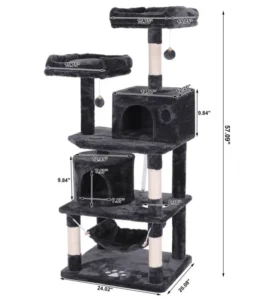 Large Cat Tree House Scratcher Wooden Cat Tree Tower