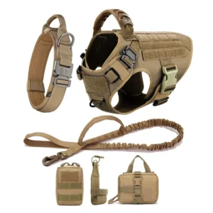 Large Dog Harness and Leash Set Pet German Shepherd Malinois Training Walking Vest Collar for Medium s